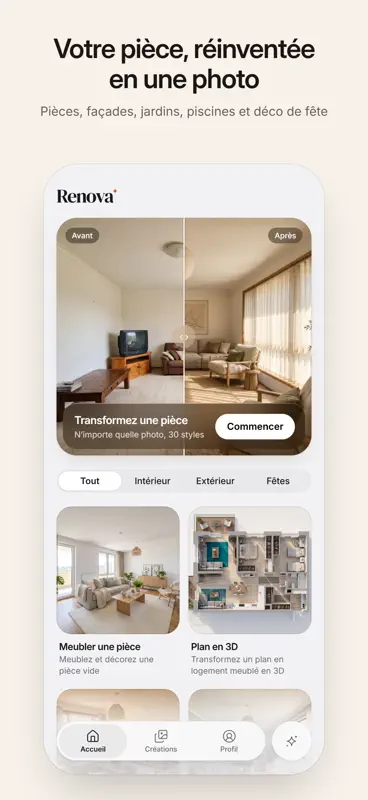 Renova : Déco intérieure IA screenshot 1 of 8