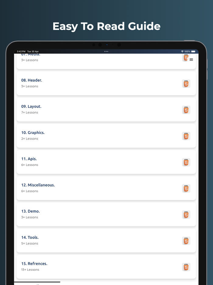 Learn HTML 5 Tutorials
