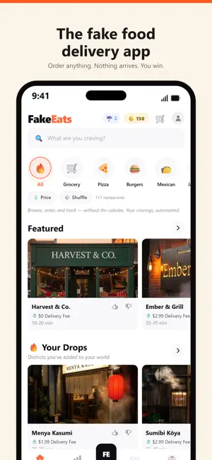 FakeEats: Fake Food Delivery screenshot 1