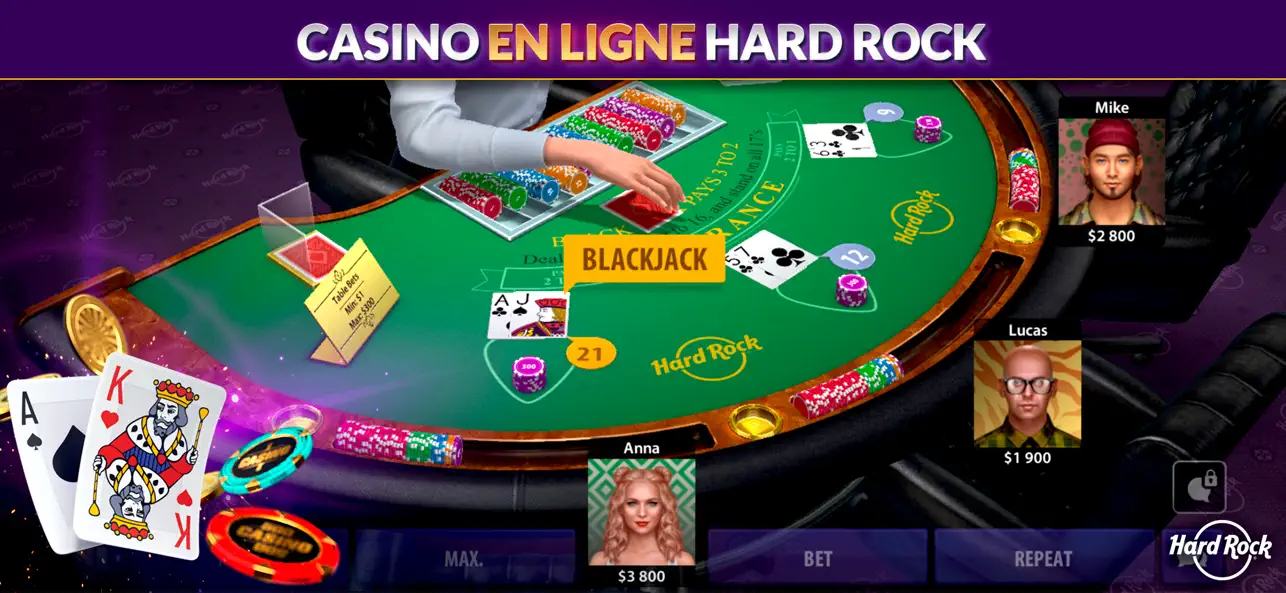 Screenshot #1 pour Blackjack & Casino Hard Rock