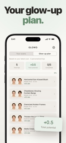 GLOWD: Face Score & Glow Up Screenshot 2 of 6
