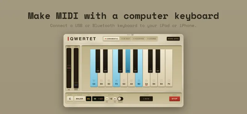 Qwertet - QWERTY to MIDI screenshot 1 of 5