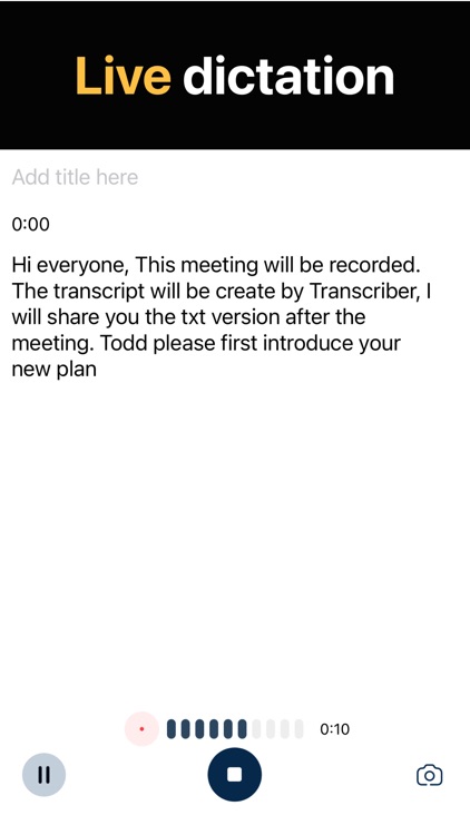 Transcriber • Speech to Text