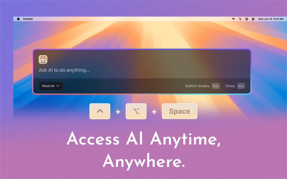 #1. FetchAI – Access AI instantly (macOS) 由: Hau-Ben Shih
