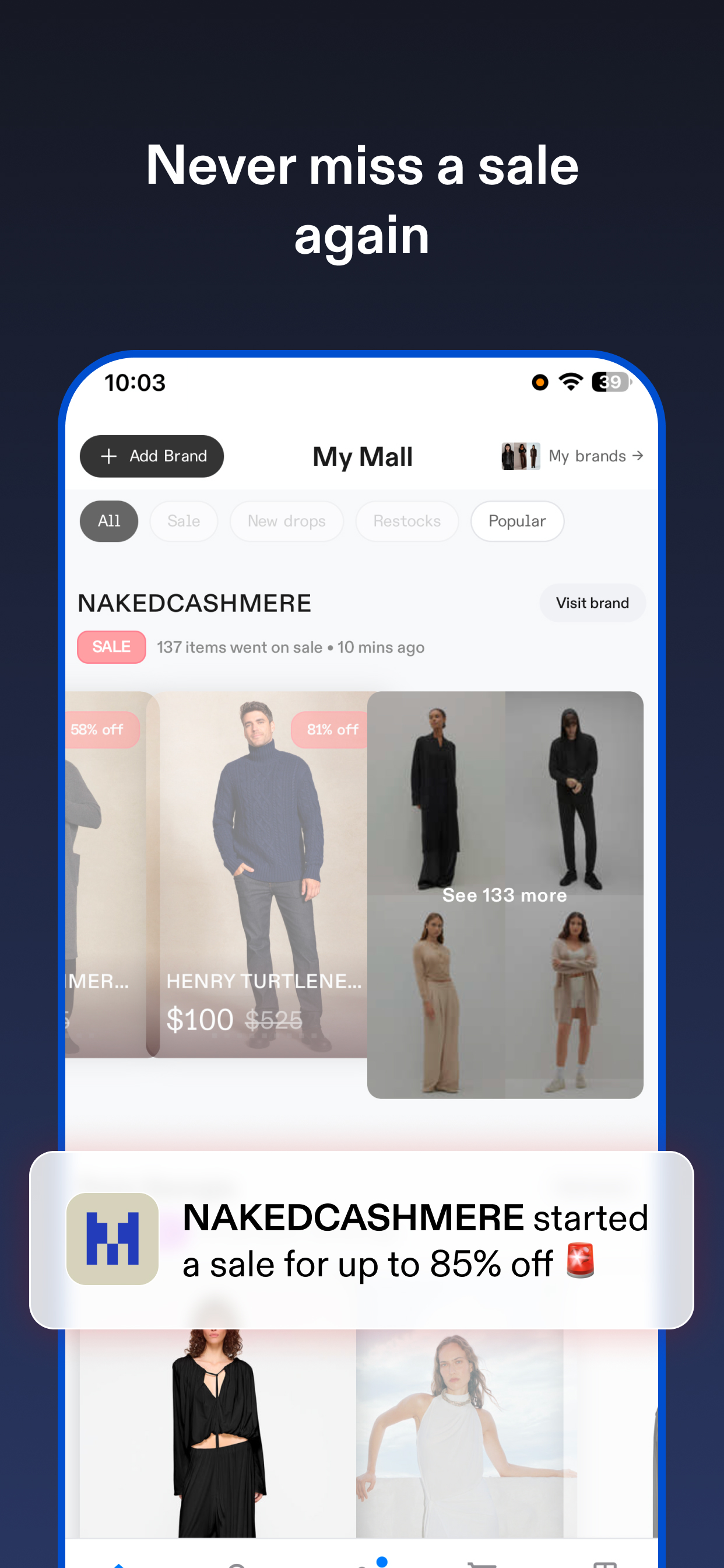 The Mall: Save & Track Brands