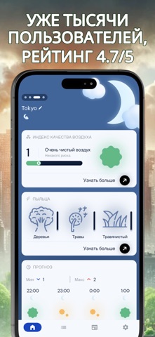 Загрязнение • Пыльца • Виджет iPhone screenshot 8