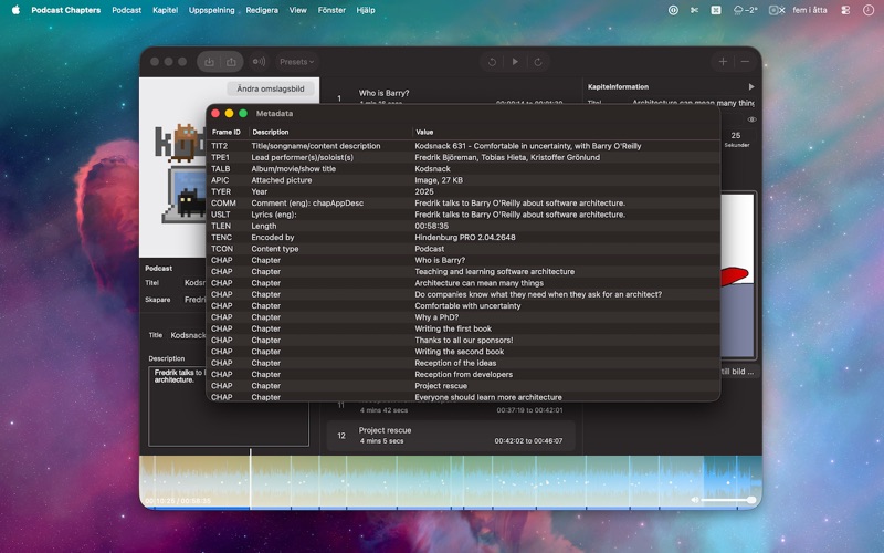 Podcast Chapters screenshot