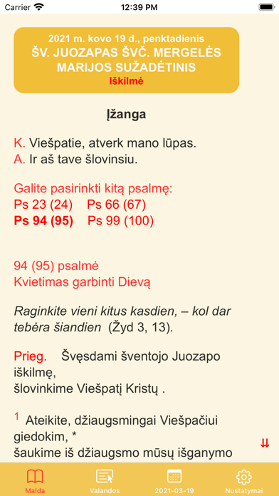 Valandų liturgija Screenshot