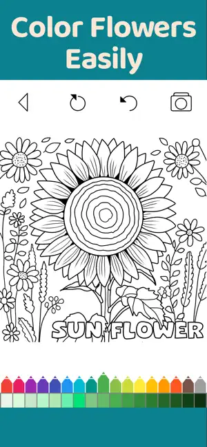 Adult Coloring Book - Flowers screenshot 3