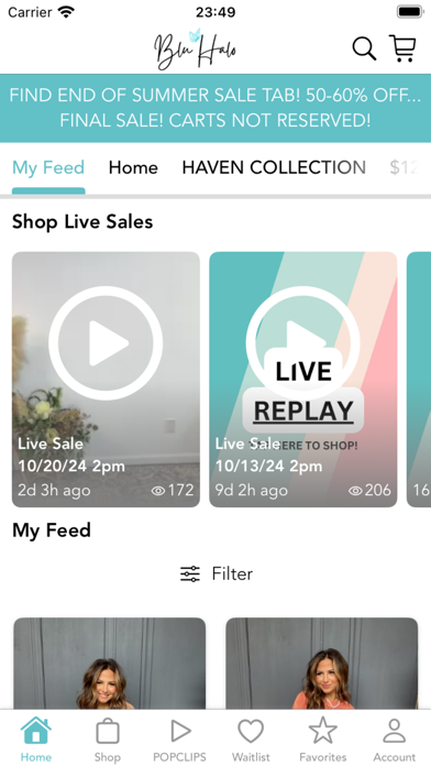 Blu Halo Boutique Screenshot