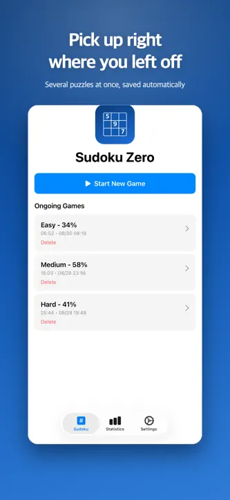 Sudoku Zero — Offline, No Ads screenshot 2