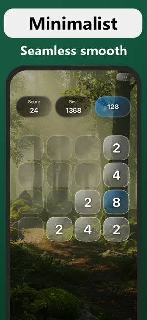 Glass 2048:Merge Number Puzzle screenshot 2