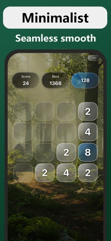 Glass 2048:Merge Number Puzzle screenshot