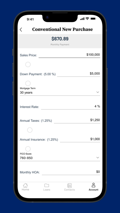 National Iron Bank Mortgage Screenshot