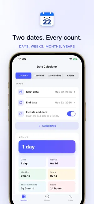 Date Calculator - Days & Age screenshot 1
