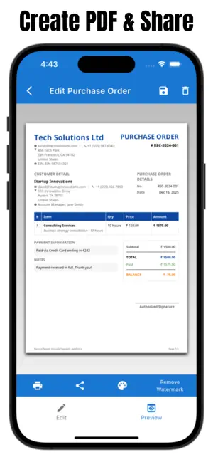 Invoices, Quotes & Estimates screenshot 3