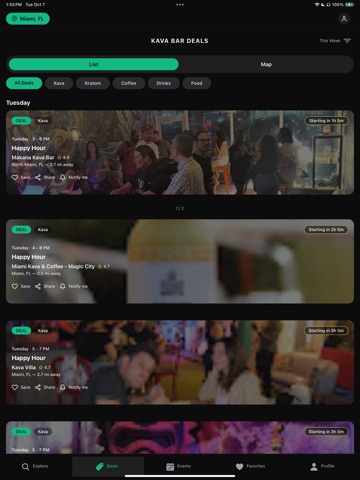 HappyKava - The Kava Bar App iPad screenshot