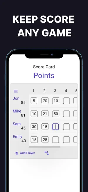 ScoreCard - For Any Game screenshot 1