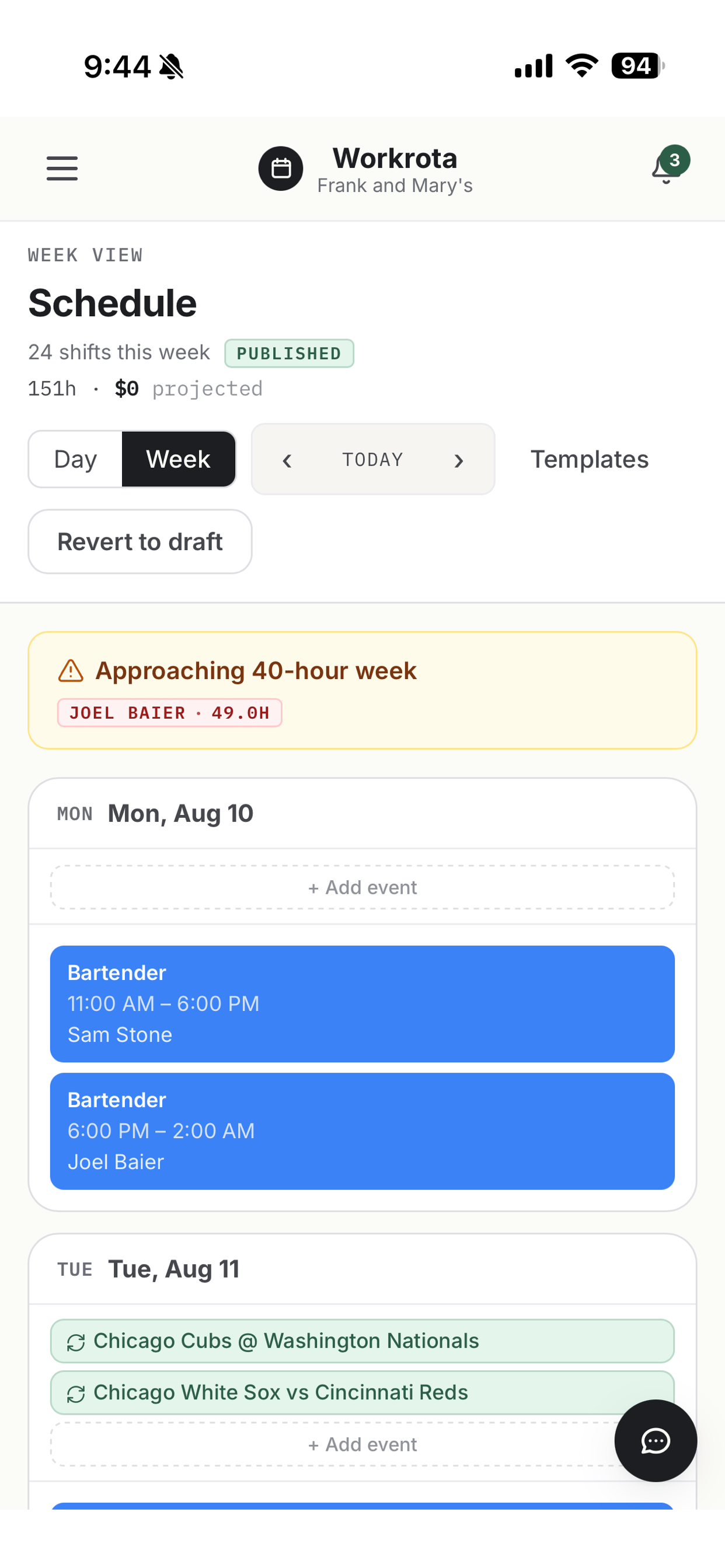 WorkRota screenshot 4