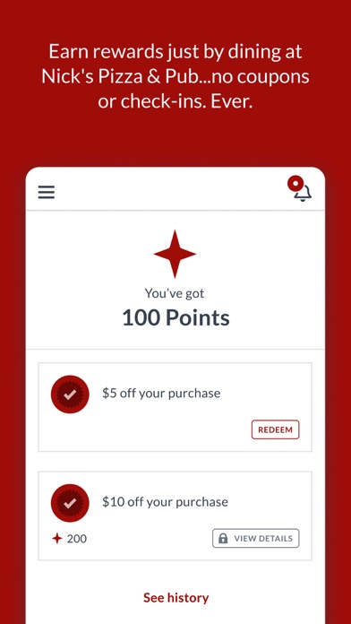Nick's Pizza & Pub iPhone screenshot 1 - Food & Drink app