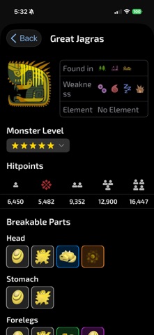 MHNStats screenshot