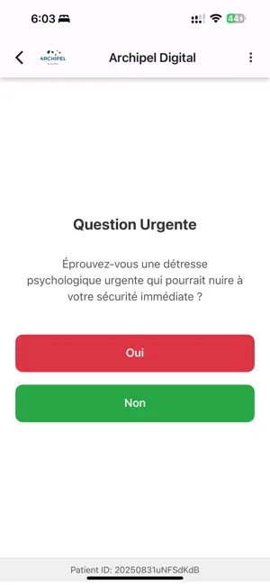 Evaluation psychométrique screenshot 2