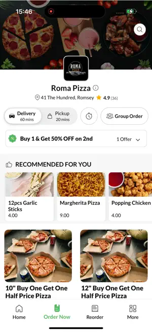 Roma Pizza Romsey screenshot 2