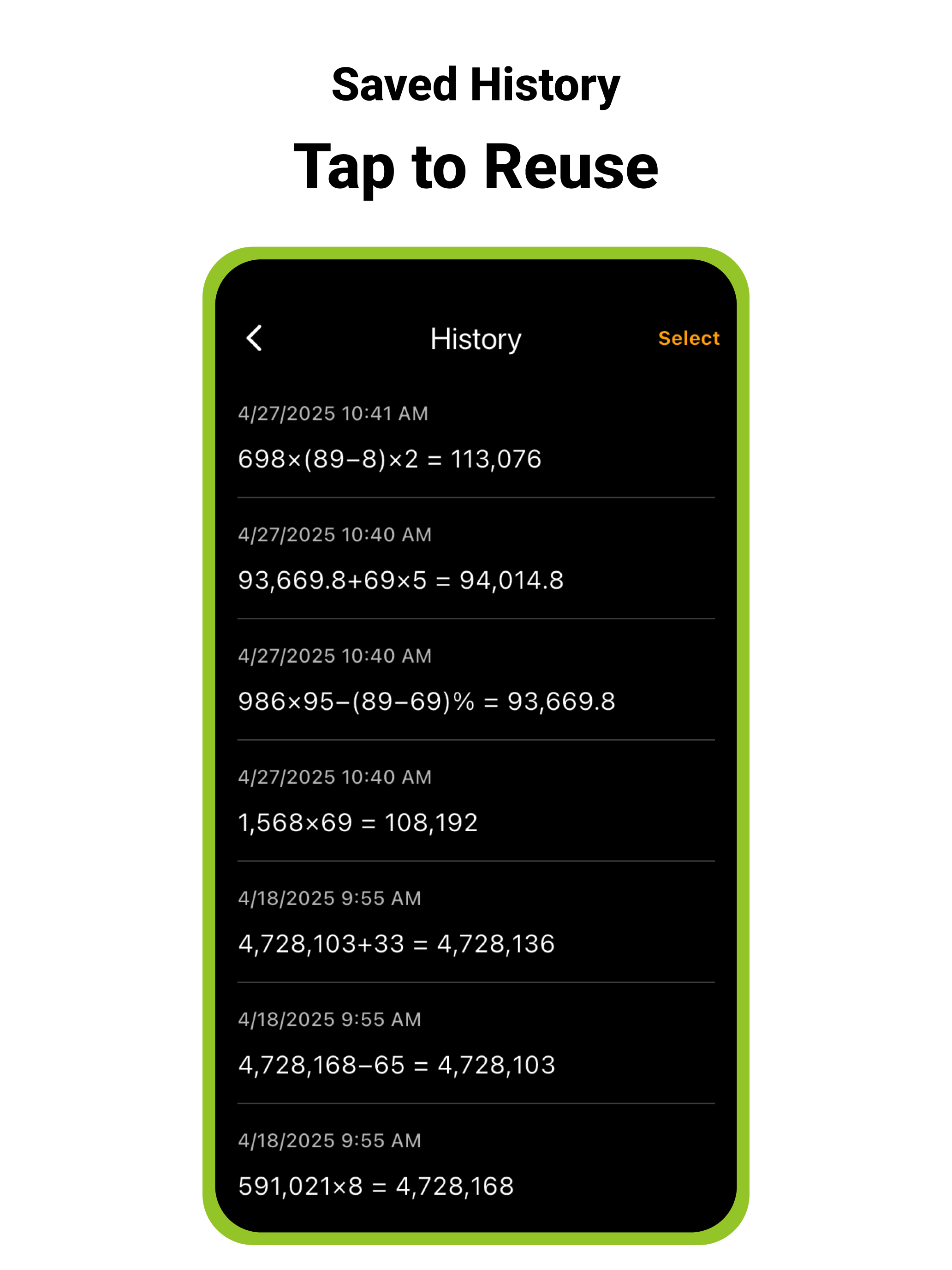 GoCalc - With history