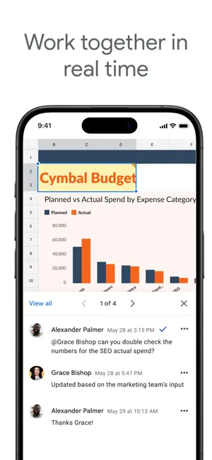 Google Sheets screenshot 1