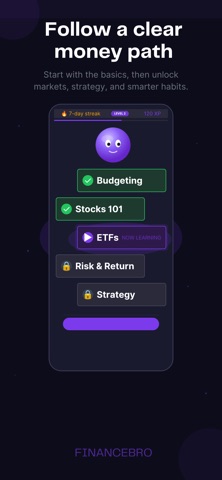 Financebro: AI Finance Teacher iPhone screenshot