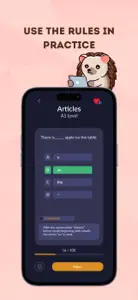 Hedgie: Learn English Grammar screenshot #4 for iPhone