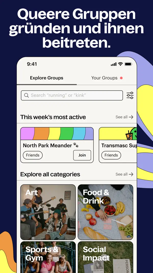Lex: App für queere Menschen iPhone App Screenshot 4 – Soziale Netzwerke