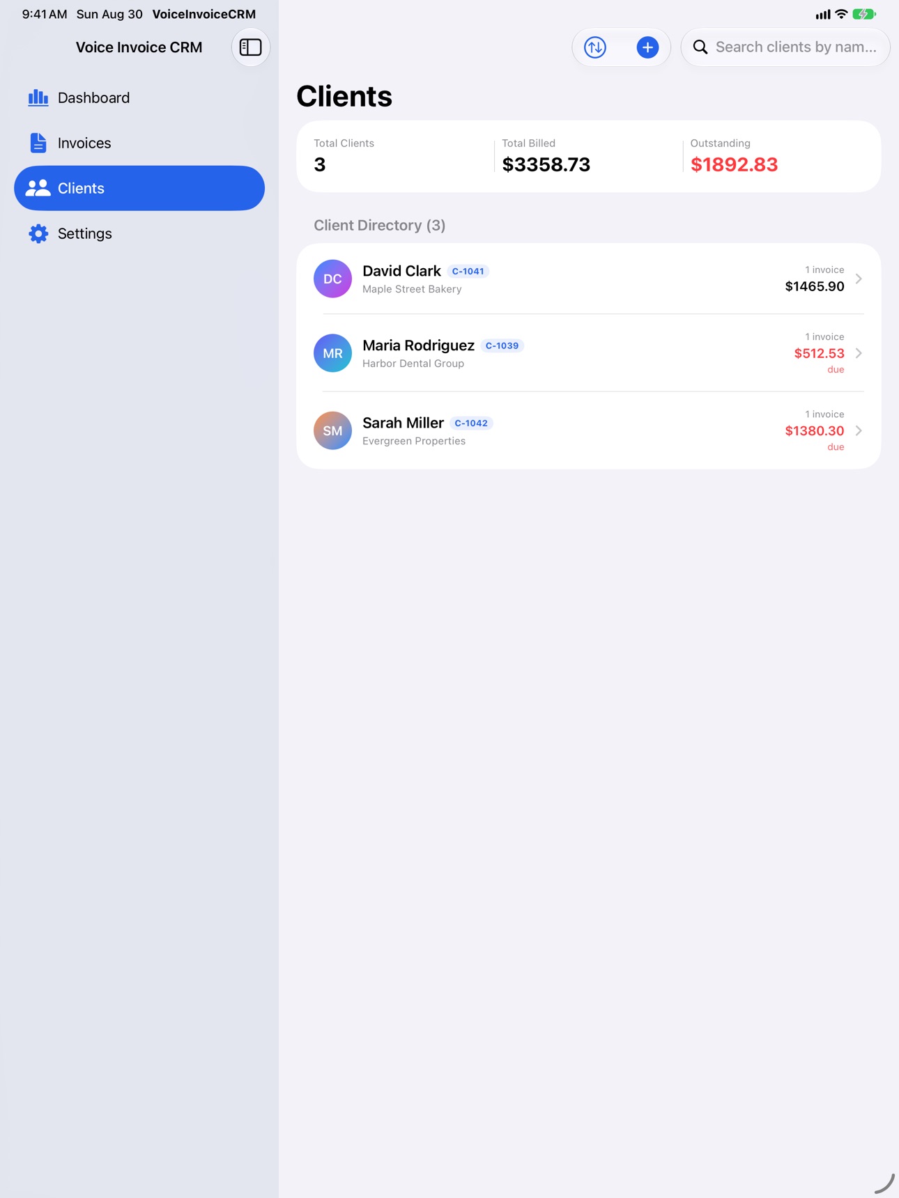 Screenshot 7 of Voice-to-Invoice CRM