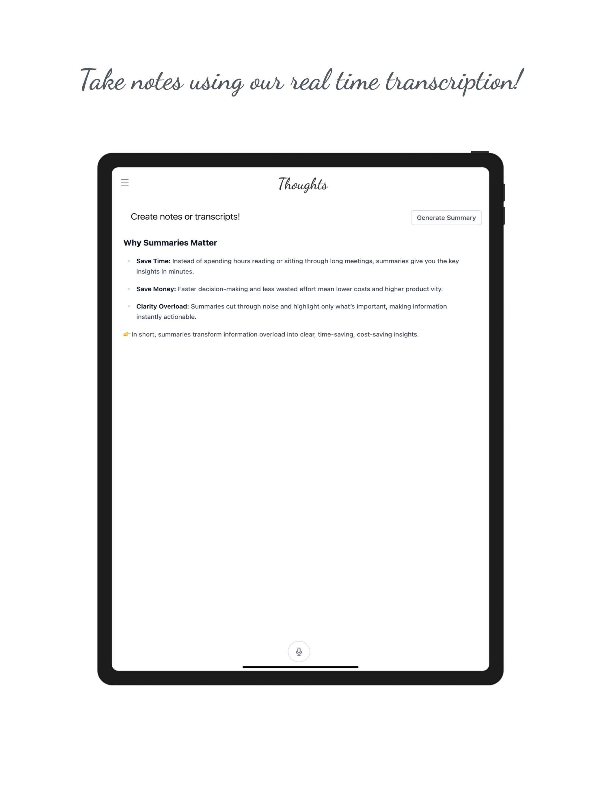 Thoughts: Smart Summaries screenshot 8