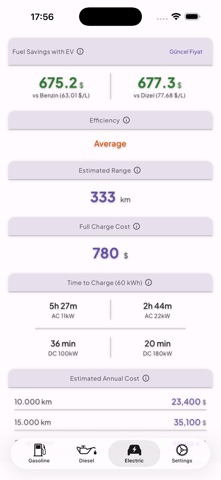 EnergyTrack: Fuel & EV Screenshot 7 of 9
