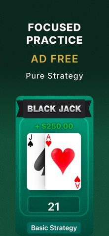 Blackjack Strategy + Trainer iPhone screenshot