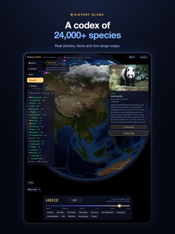 History Globe iPad screenshot