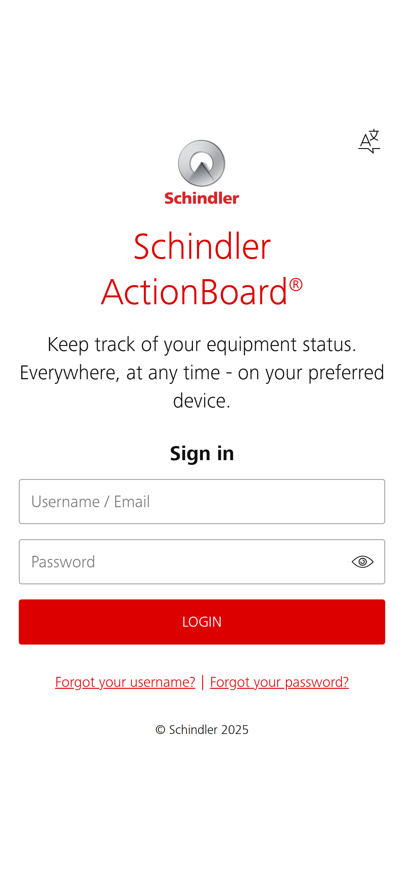 Schindler ActionBoard