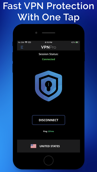 VPN Pro – Fast & Secure Proxy Screenshot 1 - AppWisp.com VPN Pro – Fast & Secure Proxy Screenshot 1 - AppWisp.com