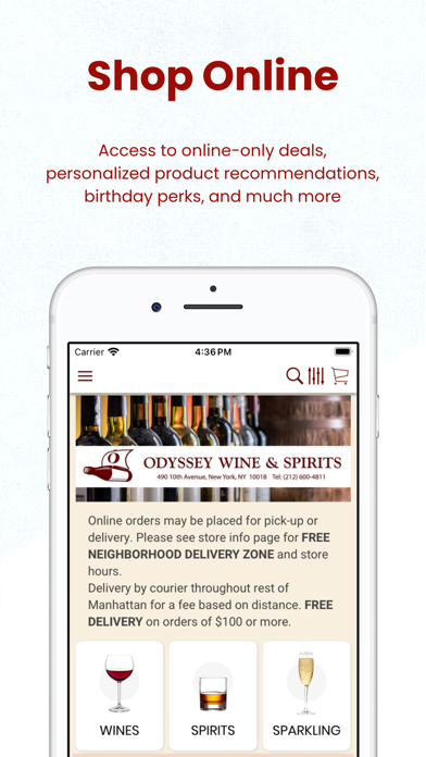 Odyssey Wine & Spirits Screenshot
