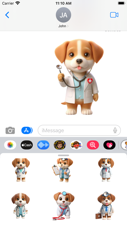 #6. Puppy Doctor Stickers (iOS) Podle: Paul Scott
