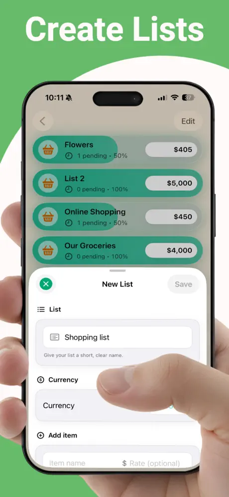 Grocery Shopping List 购物清单应用截图