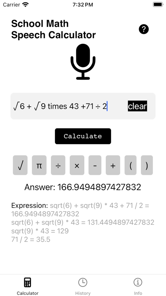 #1. School Math: Speech Calculator (iOS) 由: Laurand Osmeni
