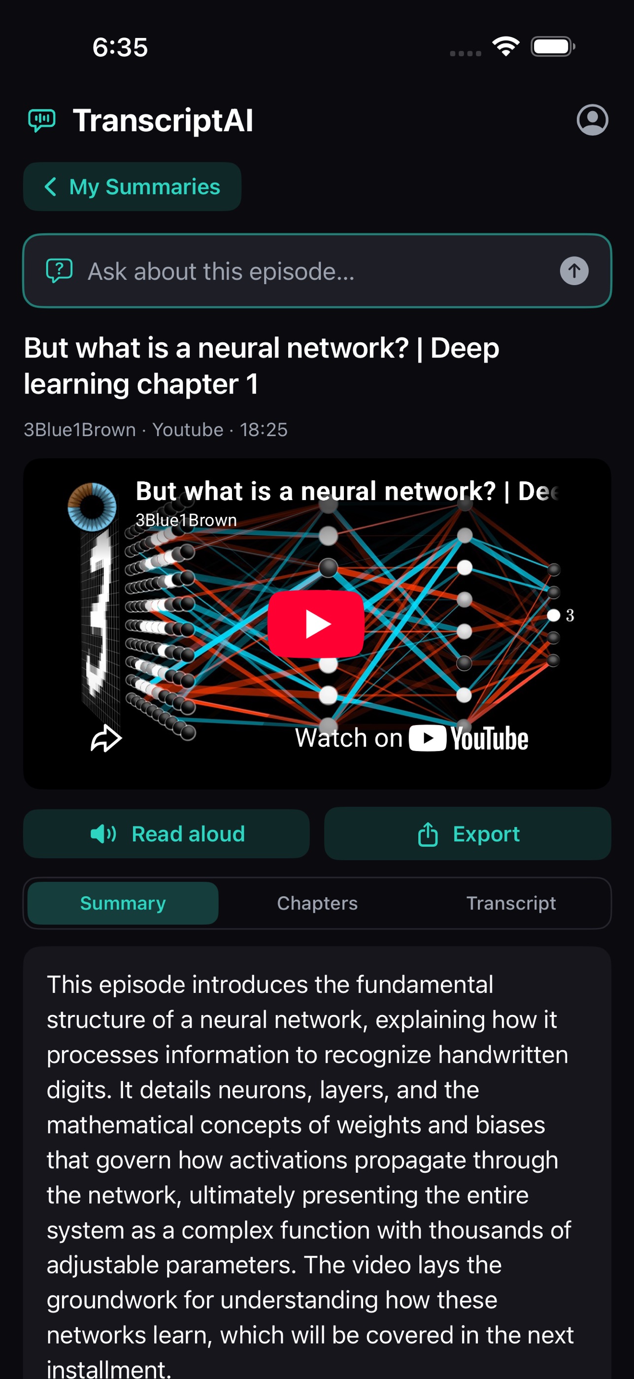 Screenshot 1 of PodcastsAI