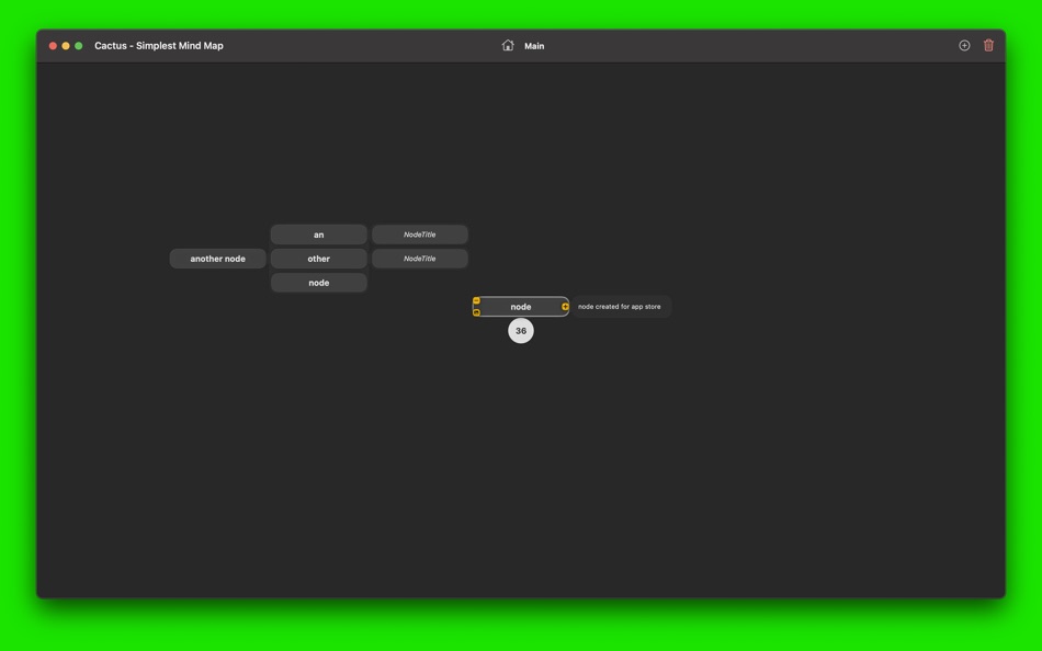 #1. Cactus - Simplest Mind Map (macOS) 由: Nurdogan Karaman