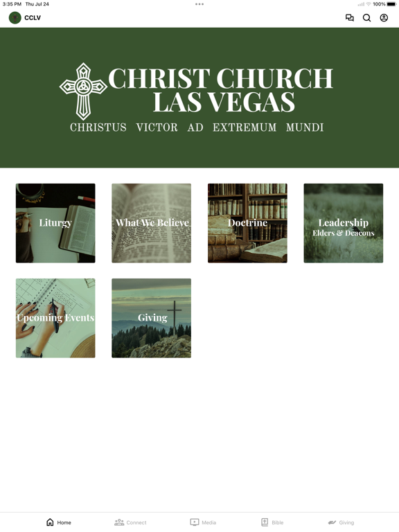Christ Church Las Vegas iPad screenshot 1 - Education app