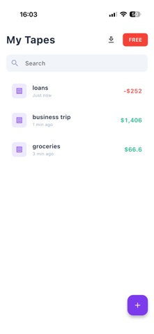 TapeCalc: Calculator & Receipt Screenshot 1 of 5