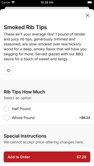 Warehouse BBQ To Go iPhone screenshot 4 - Food & Drink app