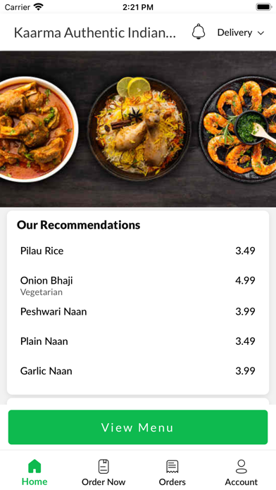 Kaarma AuthenticIndian Cuisine Screenshot