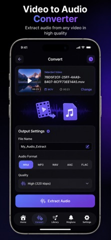 MP3 Converter: Videos to Audio iPhone screenshot